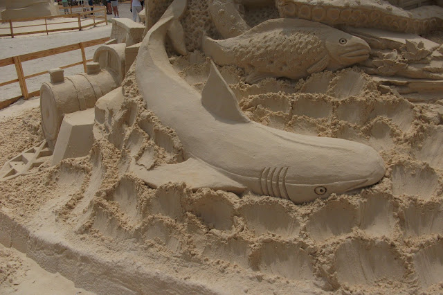 Sand art in a beautiful sculptures