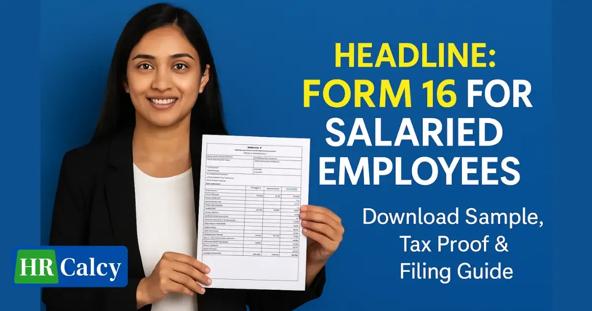 Form 16 for Salaried Employees