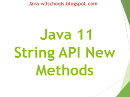 Java 11/JDK 11: String API New Methods