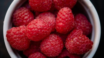 Wallpaper Fruit Raspberry, Berry, Cup