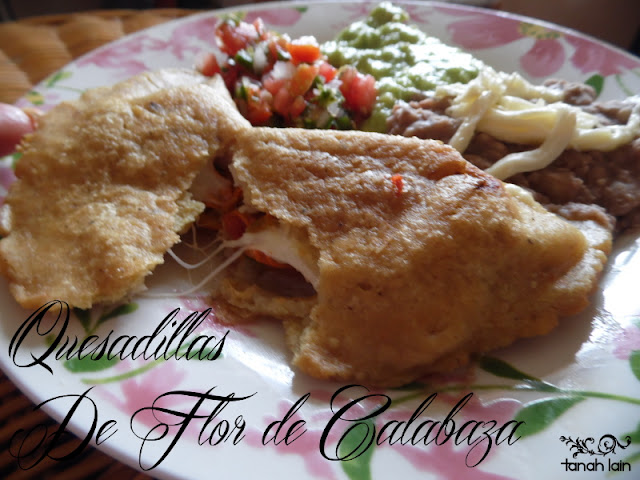 Receta de quesadillas de flor de calabaza 