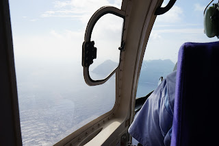 ヘリコプターから見える青ヶ島