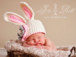 bunny rabbit baby hat photo prop by IraRott