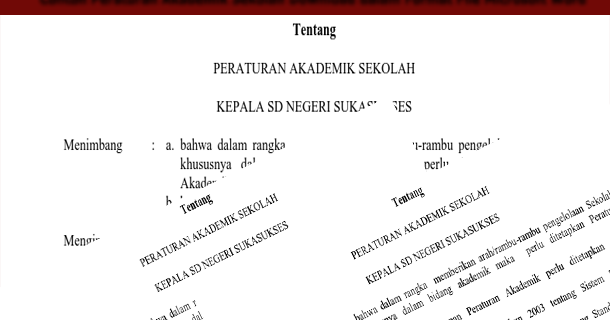 Contoh Peraturan Akademik Sekolah Download dalam Format File Microsoft 