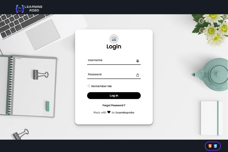 Login Form In Html And Css