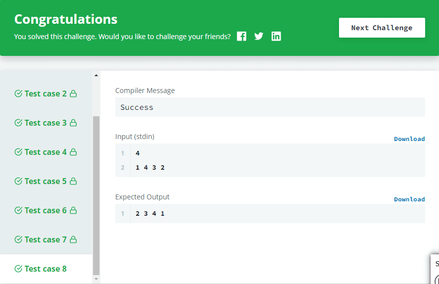 Arrays Introduction in C++ - Hacker Rank Solution