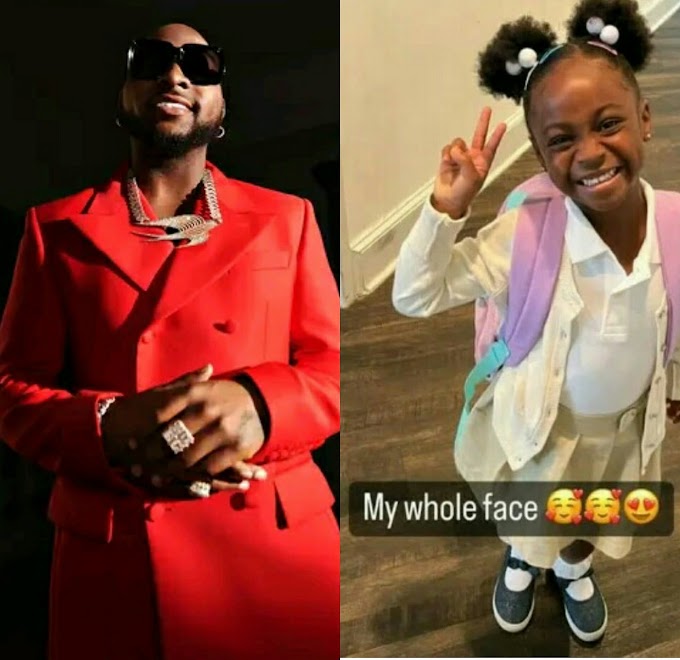 "My Whole Face" - Davido Wrote As He Shares Pictures Of  Daughter, Hailey
