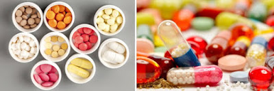  Suplementos en pastillas de distintos colores