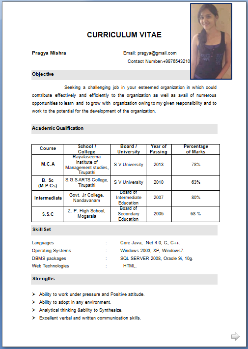 Storekeeper cv format