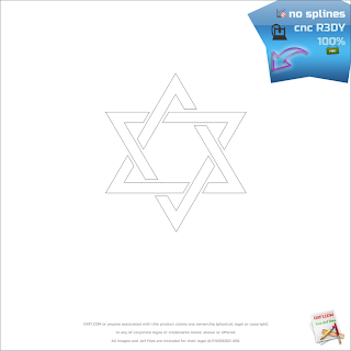 Star of David cnc dxf free download