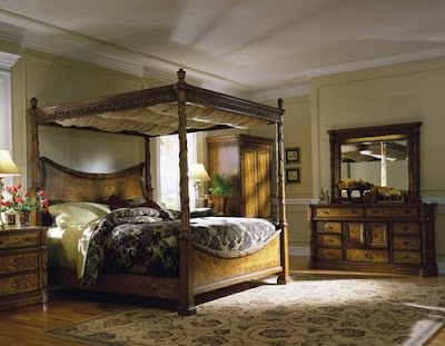 wood canopy beds