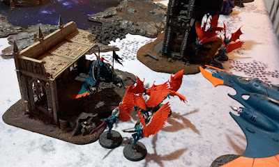 Warhammer 40k four-way battle report: Tzeentch Daemons vs Death Guard vs vs Adepta Sororitas vs Drukhari