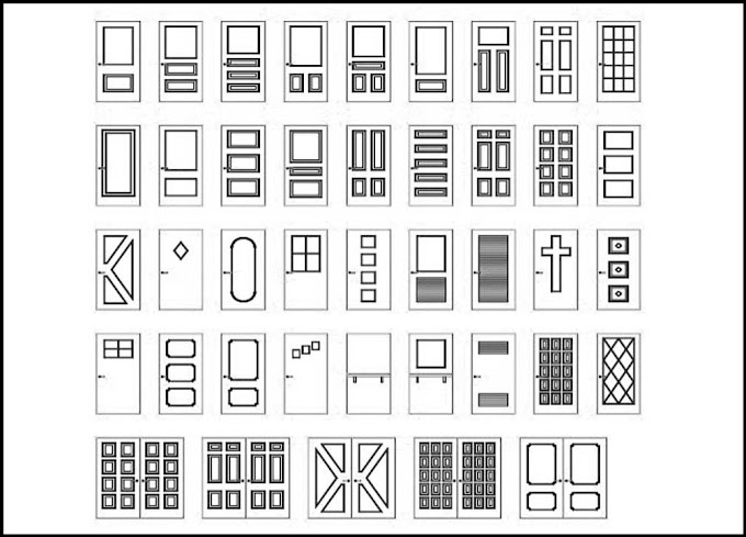 135 haute qualité autocad portes (Blocs autocad dwg)