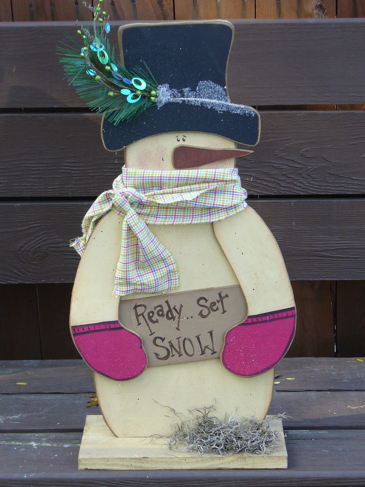 Primitive Crafts: snowman