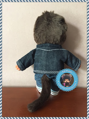 Veste en jean réalisée main pour Kiki ou Monchhichi -blouson jean- couture -fait main