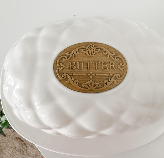 brass plate butter dish lid
