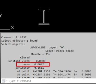 menghitung luas baja profil wf dengan autocad