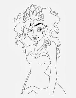 Princesa Tiana para colorir