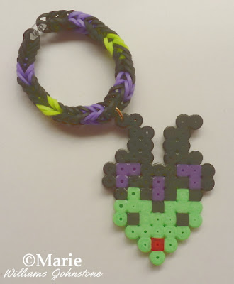 Perler hama beads and rainbow loom bands make great jewelry crafts