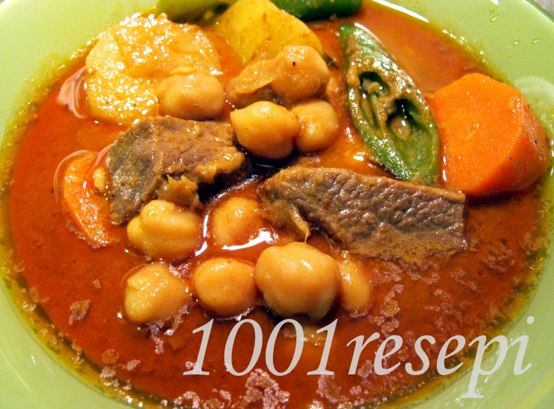 Koleksi 1001 Resepi: gulai daging dengan kacang kuda