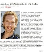 and here is one of my favorit article about Chris Martin that i found in . (slide )