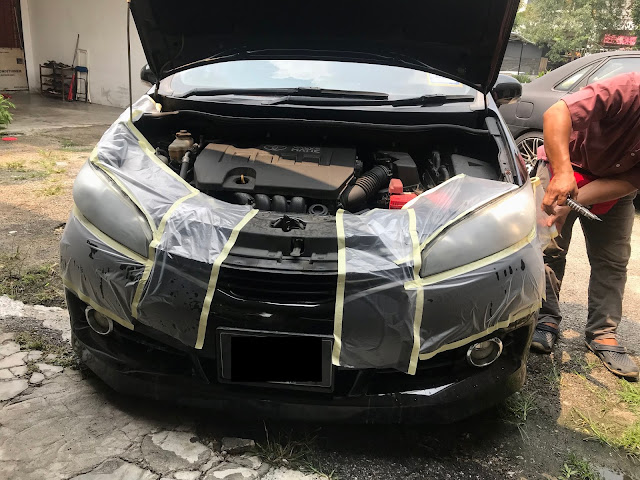 Coating lampu kereta untuk hilangkan kekuningan