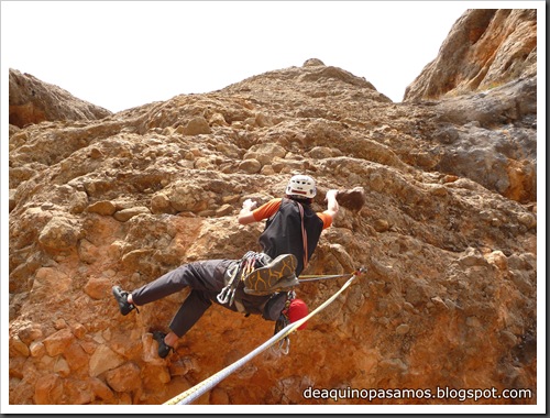 Via Carnavalada 300m 7b (6a A0 Oblig) (Mallo Pison, Riglos) (Omar) 037 Via Carnavalada 300m 7b (6a A0 Oblig) (Mallo Pison, Riglos) (Omar) 037
