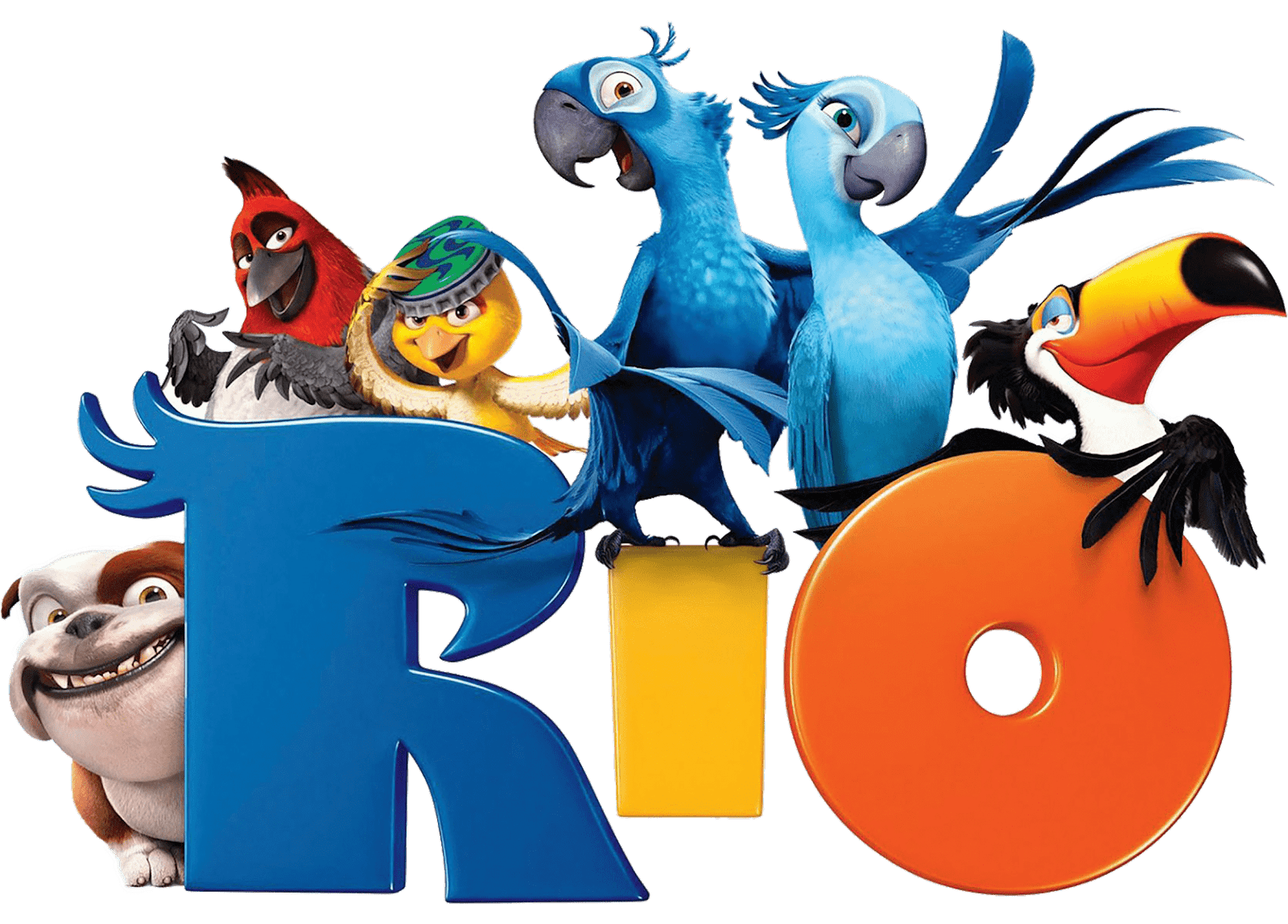 personajes de la película rio en png con fondo transparente