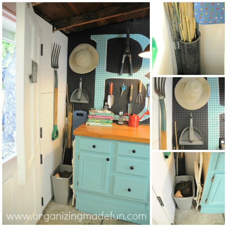 the shed and potting bench | Organizing Made Fun: Organizing the shed 