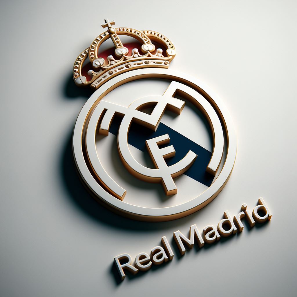 صورة شعار ريال مدريد مع كتابة