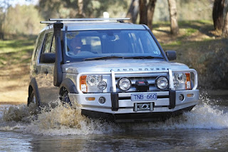 Range Rover sport in water