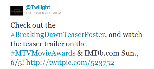 breaking dawn trailer poster. The trailer for Breaking Dawn