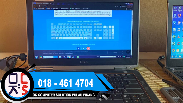 SOLVED: KEDAI REPAIR LAPTOP NIBONG TEBAL | DELL LATITUDE E6420 | KEYBOARD AUTO TYPING PROBLEM | NEW KEYBOARD REPLACEMENT