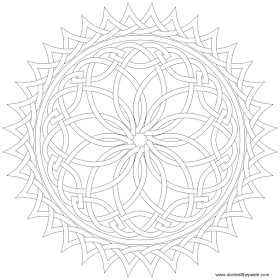 Sun shaped knotwork to color