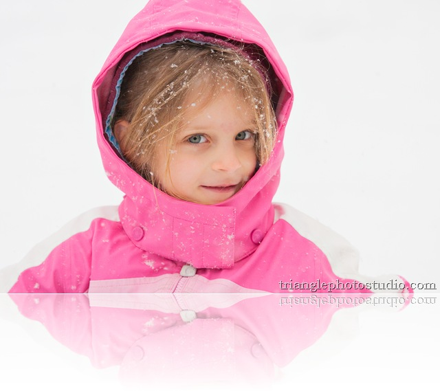 Sophia Jackle in the Raleigh,NC snow - by Steve Jackle - http://www. trianglephotostudio.com