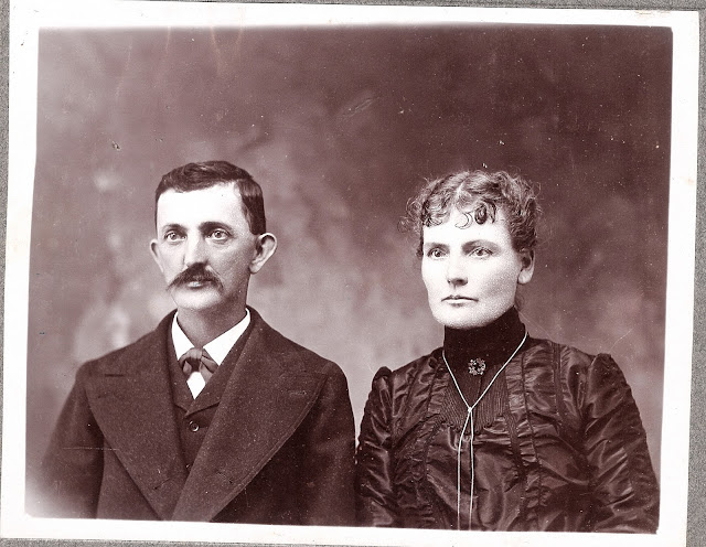 Old family portraits, black and white photos, people not smiling, Victorian couples, man with mustache