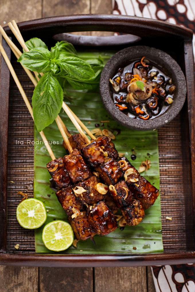 Sate Tempe  Indonesian sate tempe serves with spicy sweet sauce  Cooking Tackle