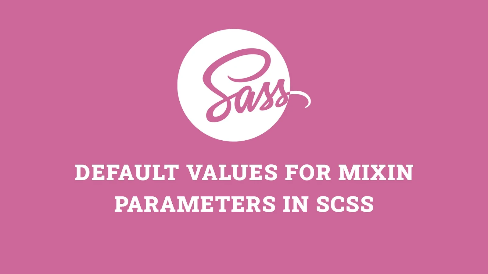 Default values for mixin parameters in SCSS