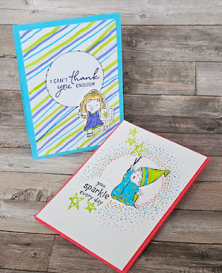 Kiddin around stampin up easy marker pen backgrounds for fun cards