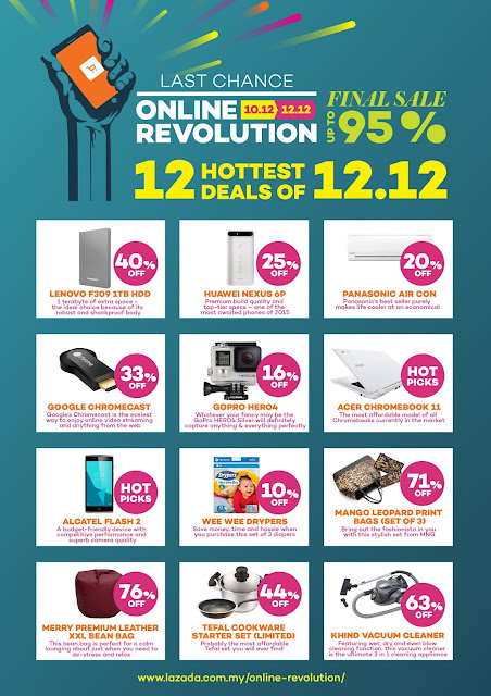 Harga terlajak murah di Lazada Online Revolution Sale.