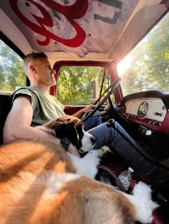 Picture of Jeff Devlin driving the Jeep