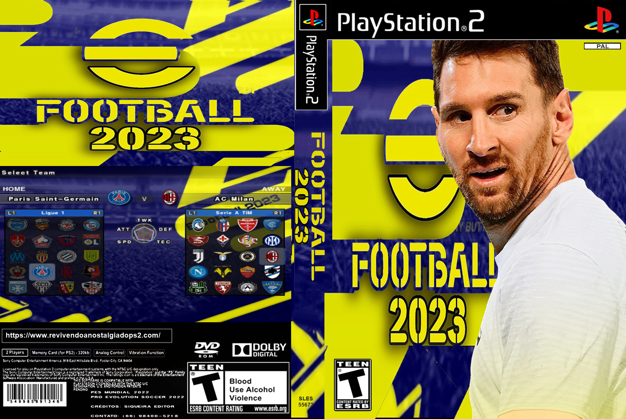 PES 2023 PS2 ISO (Efootball) Atualização playstation 2  AETHERSX2.MOBILE.PCSX2 