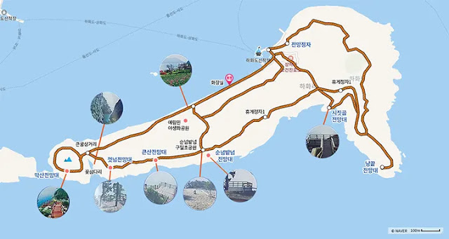 여수-둘레길-하화도-꽃섬길-경로-지도