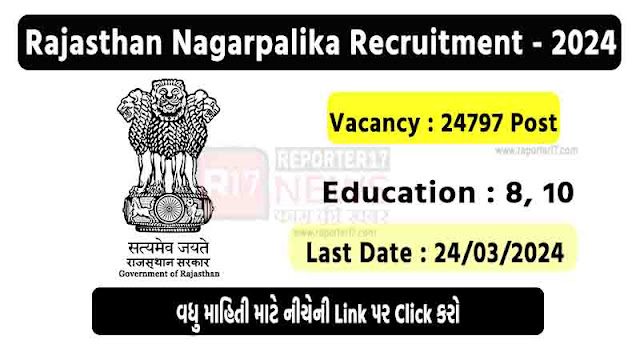 Rajasthan Nagarpalika Recruitment 2024