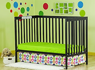 Dream On Me Synergy 5 in 1 Convertible Crib, Black