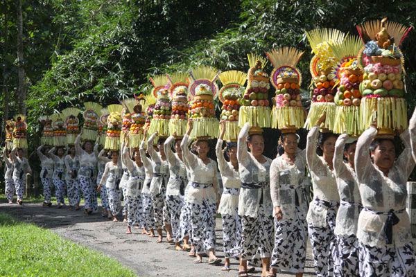 Upacara Piodalan di Pura Alas Kedaton Temple Tabanan Bali