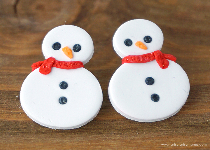 Polymer Clay Snowman Earrings