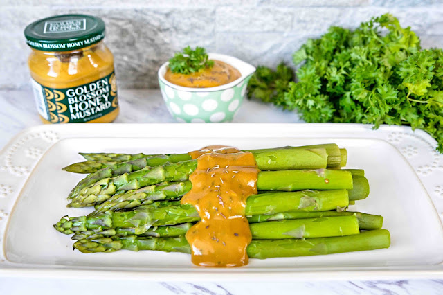 Asparagus with Honey Mustard Sauce