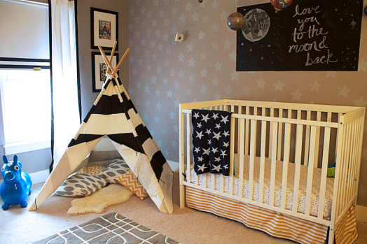 Dormitorio para Bebes con Estrellas