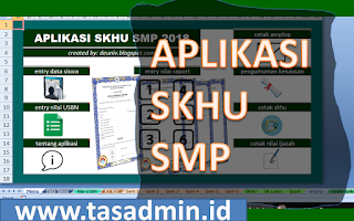 aplikasi skhu smp excel tahun 2019